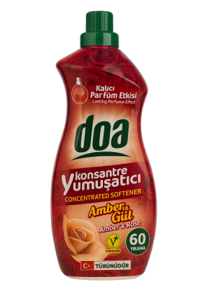 Омекотител  Doa 60 пранета, 1.5 литра, Кехлибар и Роза