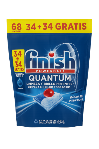 Таблетки за съдомиялна FINISH QUANTUM 68