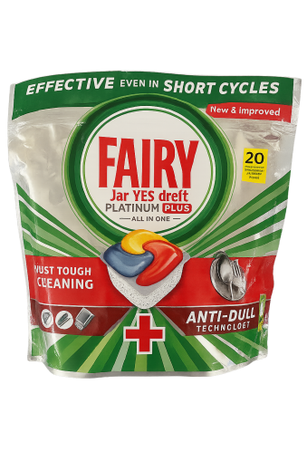 Таблетки за съдомиялна Fairy Platinum Plus – 20 броя
