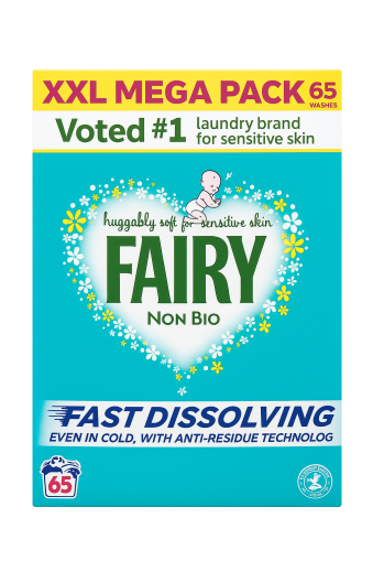 Сух прах за пране FAIRY Non Bio XXL Mega Pack – 65 пранета