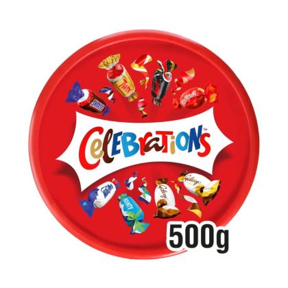 Бонбони Celebrations Milk Chocolate and Biscuit Bars млечни шоко бонбони и бисквитени барчета 500гр