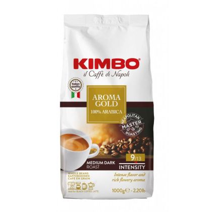кафе Kimbo Aroma Gold 100пр. Arabica 1кг зърна