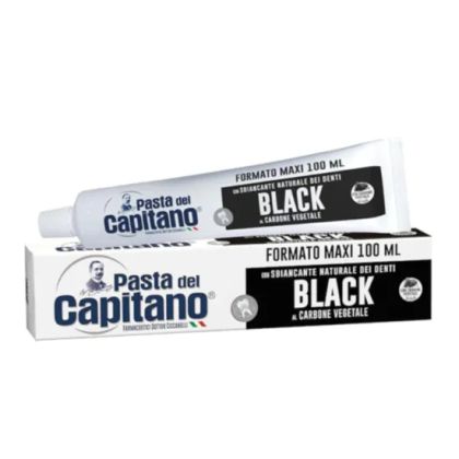 Италианска паста за зъби с активен въглен  Pasta del Capitano Black 100гр.