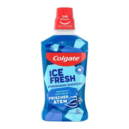 Антибактериална вода за уста без алкохол Colgate Ice Fresh 500мл.