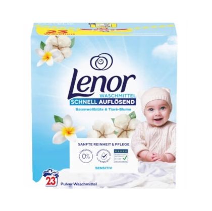 Сух прах за пране  Lenor Sensitive за чувствителна кожа 23 пранета 1,2кг.
