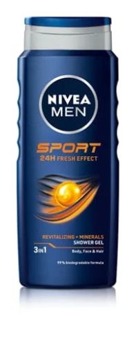 Душ гел за тяло, лице и коса Nivea Men Active Clean 3 in 1 500 мл