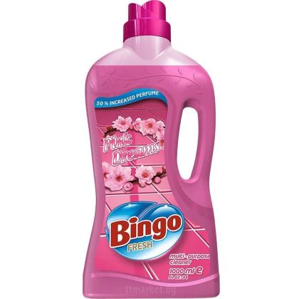 Универсален препарат за подове Bingo Fresh Pink Dreams 1L