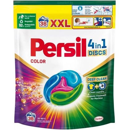 Persil 4in1 Discs Color Deep Clean – Капсули за пране 38 бр.