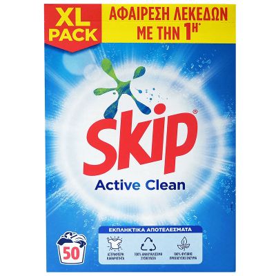 Сух прах за пране Skip Active Clean – Сух прах за пране (3,25 кг / 50 пранета)