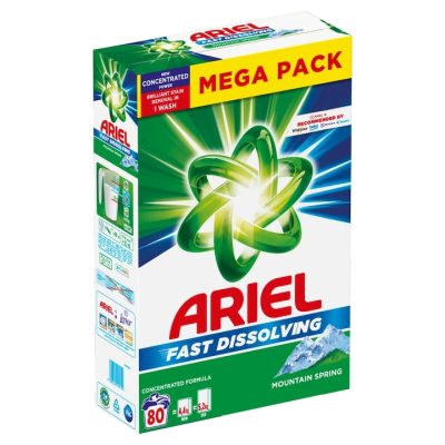 Сух прах за пране Ariel 80 пранета цветно 4,4кг.Немски 
