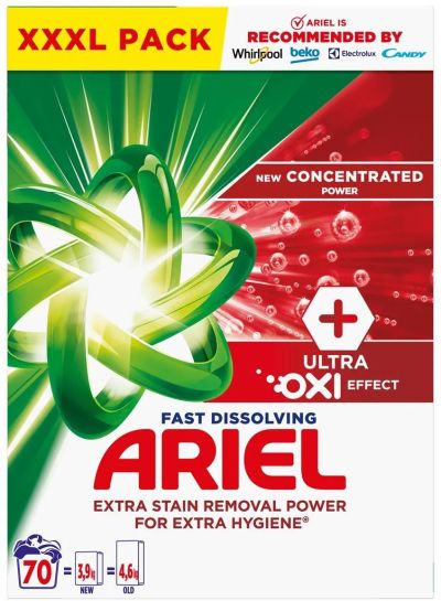 Сух прах за пране с Oxi Сила  Ariel Ultra Oxi Effectс  3.85 кг