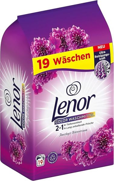 Сух прах за пране Lenor color waschmittel 1.140kg 19 пранета 