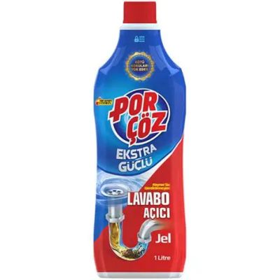 Препарат за отпушване на канали Porçöz Lavabo Açıcı Jel 1L