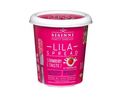 Гръцки Ягодов крем Sisinni Lila Spread Strawberry 400гр.Без палмово масло 