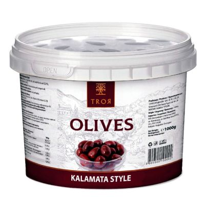 Маслини 1кг. Troya Kalamata Style  пласмасова кофичка 