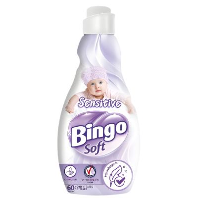 Концентриран омекотител за тъкани Bingo Soft Sensitive 1.44 л (60 пранета)