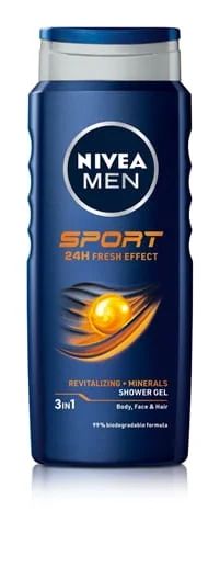 Душ гел за тяло, лице и коса Nivea Men Active Clean 3 in 1 500 мл