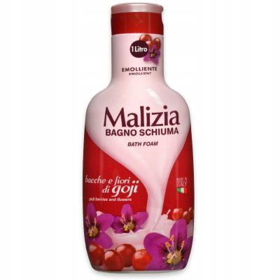 Пяна за вана и душ гел Годжи бери и цветя Malizia Bagno Schiuma Bacche e Fiori di Goji 1 л