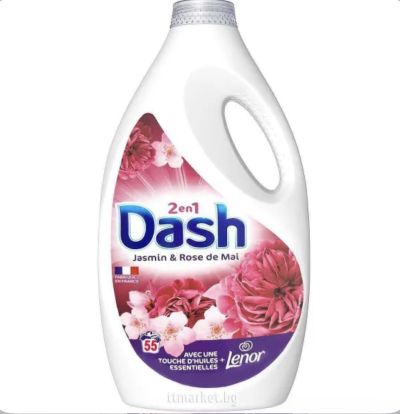 Течен Перилен Препарат Dash 2in1 Jasmin & Rose de Mai – 34 Пранета