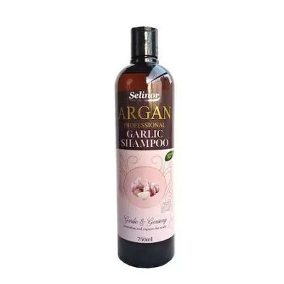 Шампоан с чесън и арганово масло Selinor Argan Professional Garlic Shampoo 750 мл