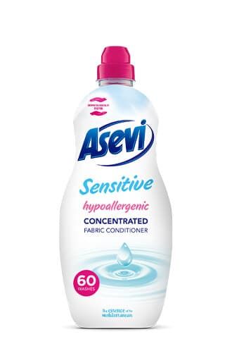 Концентриран омекотител за тъкани Asevi Sensitive Hypoallergenic 60 пранета
