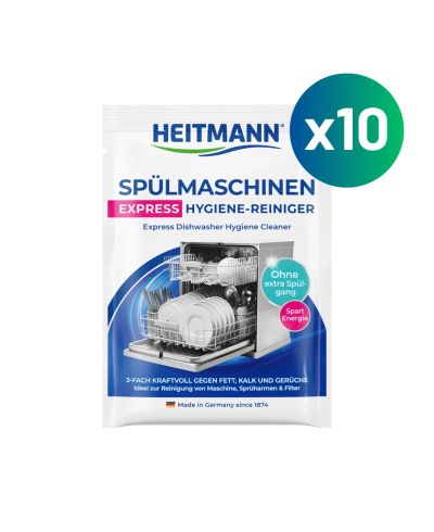 Експресен хигиенизиращ препарат за съдомиялни машини Heitmann Spülmaschinen Express Hygiene-Reiniger