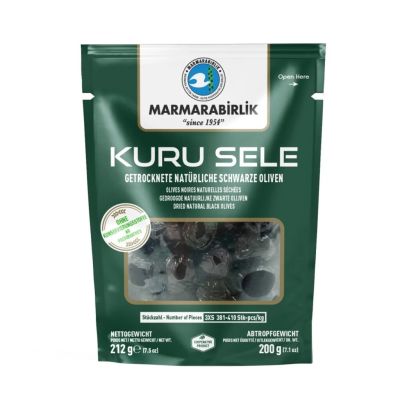 МАСЛИНИ MARMARABIRLIK KURU SELE ТУРСКИ СТАФИДИРАНИ МАСЛИНИ МАРМАРАБИРЛИК 200ГР.ПЛИК
