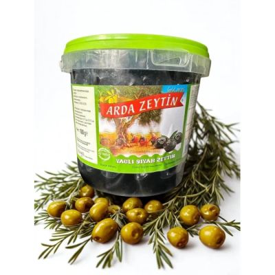 МАСЛИНИ ARDA Zeytin Черни маслини в масло 1000 г | Турски маслини в пластмасова кофичка 