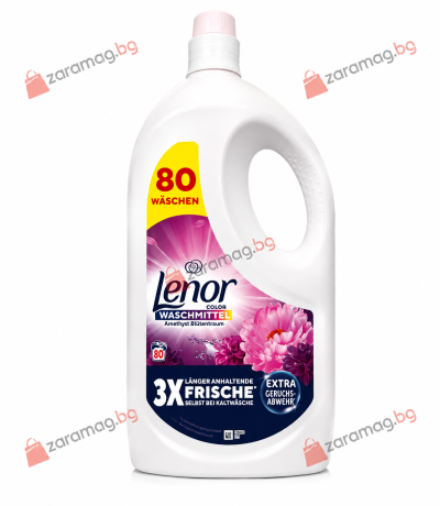 Течен перилен препарат за цветно пране, 80 пранета - Lenor Color Waschmittel Amethyst Blütentraum
