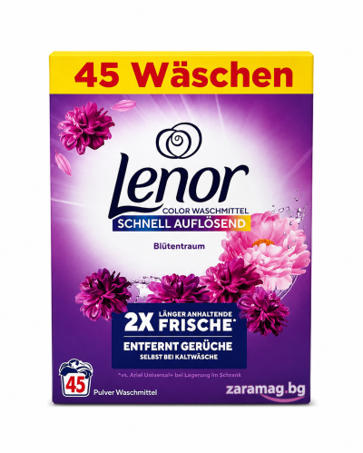 Прах за пране за цветни дрехи, 45 пранет Lenor Color Blütentraum