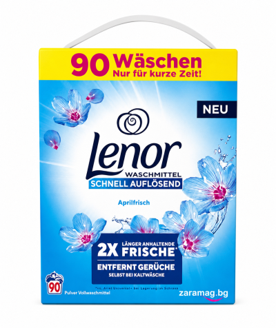 Прах за пране 90 пранета - Lenor Universal – Априлска свежест